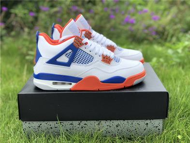 Air Jordan 4 White Blue Orange