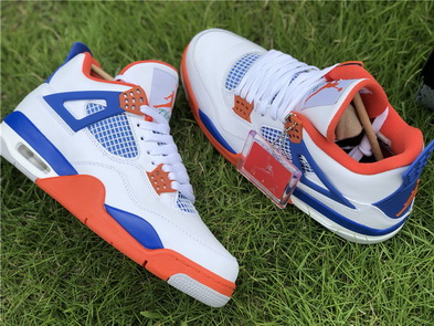 Air Jordan 4 White Blue Orange