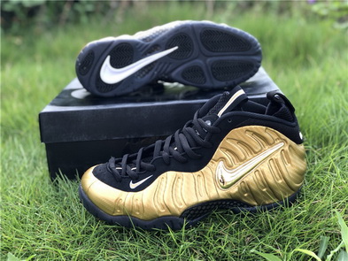 Authentic Nike Air Foamposite Pro Gold-009