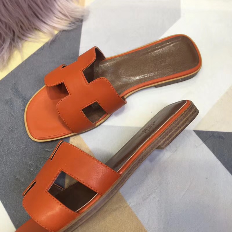 H**mes slippers women(aaa)-006