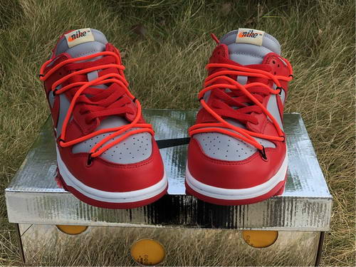 OFF-WHITE x Nike Dunk Low Red/Gray