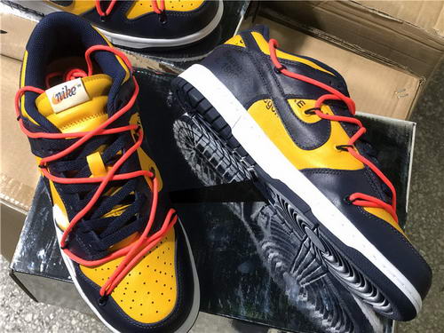 OFF-WHITE x Nike Dunk Low “University Gold