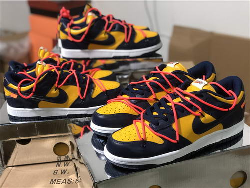 OFF-WHITE x Nike Dunk Low “University Gold
