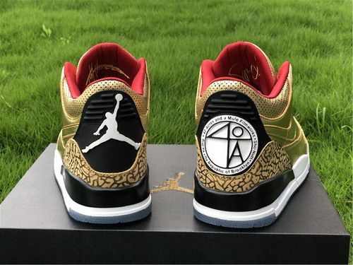 Air Jordan 3s Gold /clear bottom