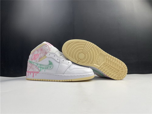 Air Jordan 1 Mid SE GS Paint Drip