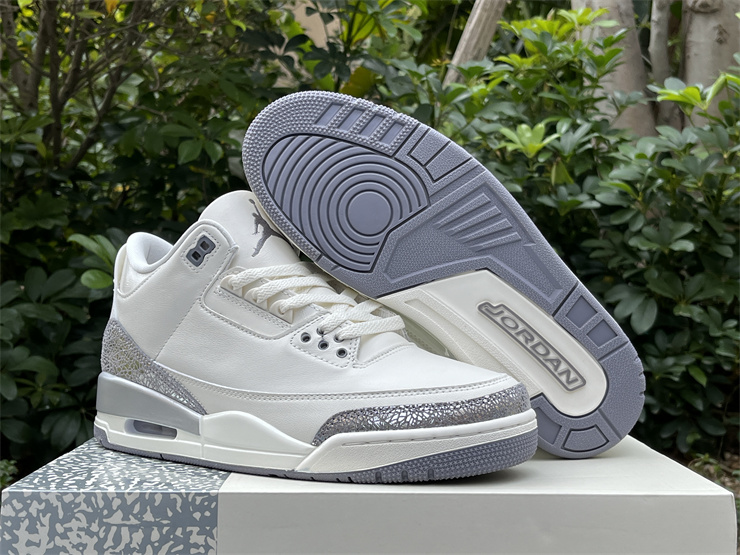 Air Jordan 3 Sail Metallic Silver